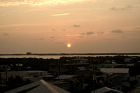 Sunset view from roof of condo