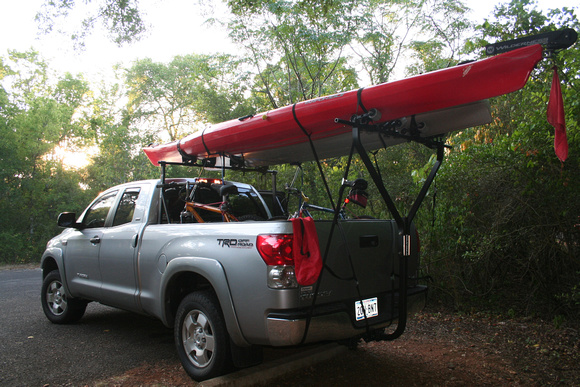 Tim's new kayak rack
