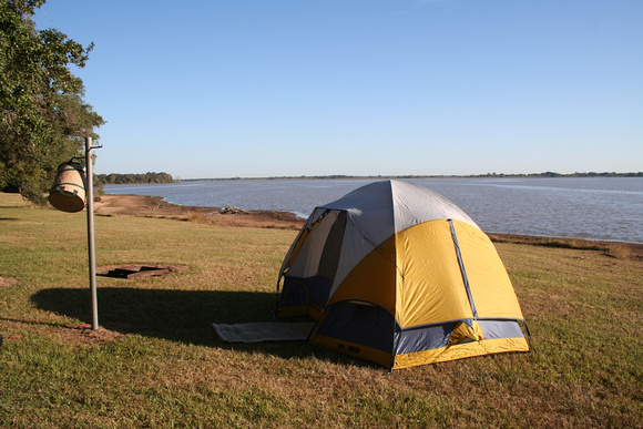 Our campsite on Lake Texana