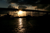 Kemah bridge at sunset