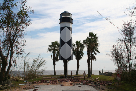 What's left of the lighthouse in Kemah.