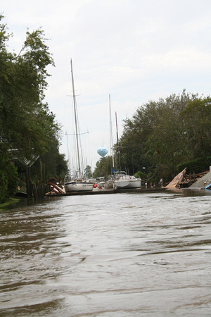 Looking down a canal in Clear Lake Shores