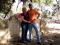 Whip and Cindy.  An old 1800's German tombstone just down the road from our rental house.
